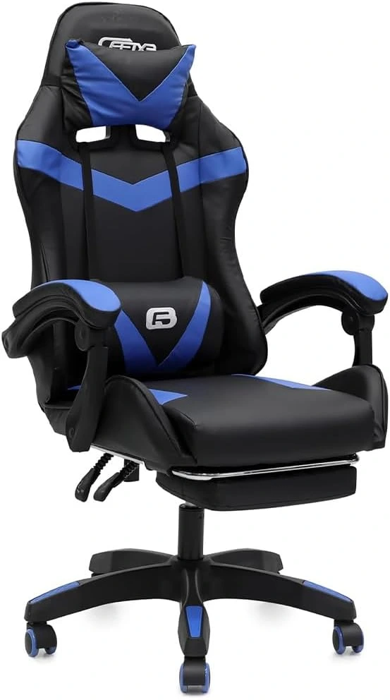 Gaming Chair – Ergonomic Adjustable Chair for Office & Home with PU Leather, Lumbar Support & Footrest IR-GMC24