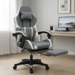 Gaming Chair – Ergonomic Recliner Office Chair with PU Leather & Footrest IB-GRC25