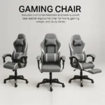 Gaming Chair – Ergonomic Recliner Office Chair with PU Leather & Footrest IB-GRC25