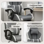 Gaming Chair – Ergonomic Recliner Office Chair with PU Leather & Footrest IB-GRC25
