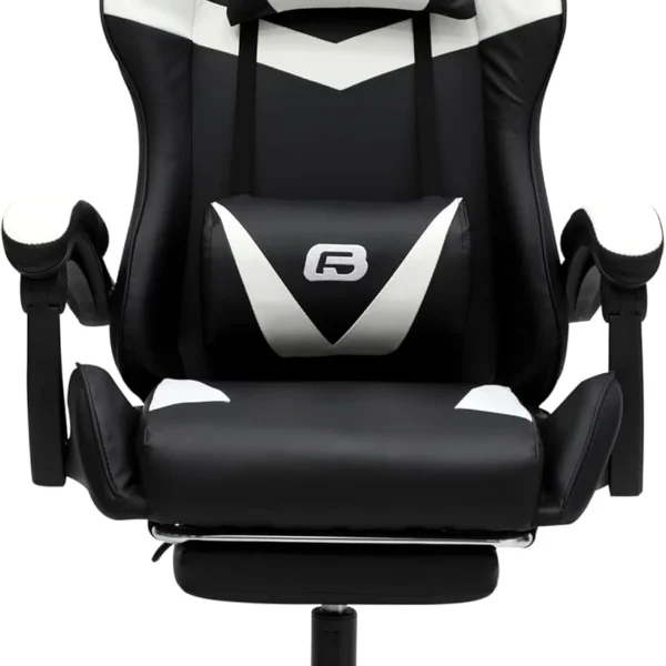 Gaming Chair – Ergonomic Reclining Chair for Office & Home with PU Leather, Lumbar Support & Footrest IB-GBW01