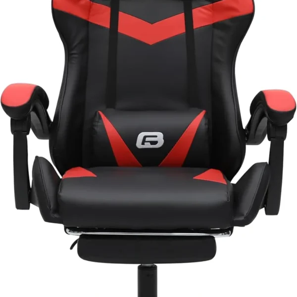 Gaming Chair – Ergonomic Reclining Chair for Office & Home with PU Leather, Lumbar Support & Footrest IB-GC05M