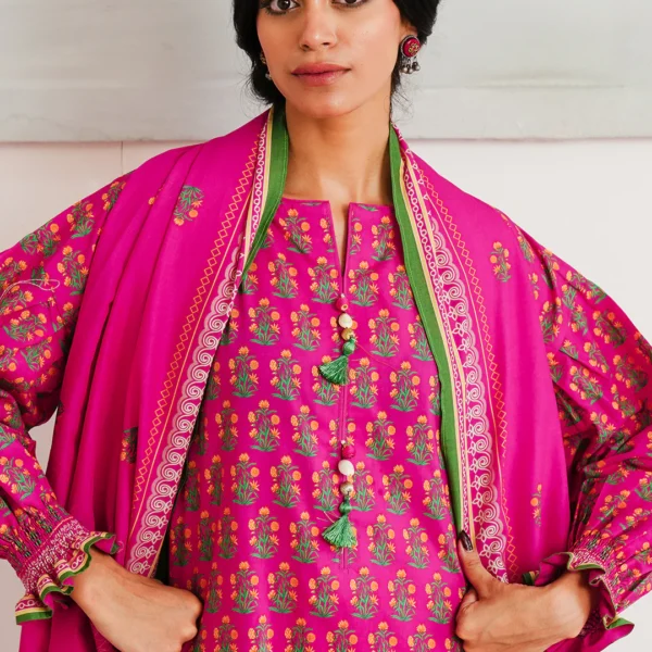 Pakistani Unstitched Lawn 3PC Suit for Women IR-ZLPK3