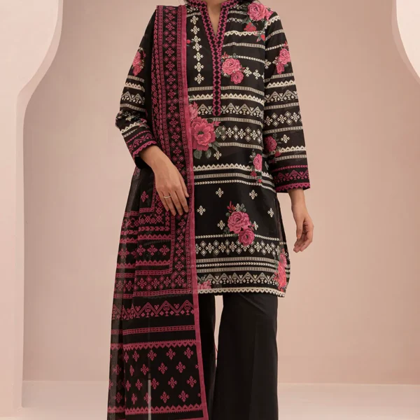 Pakistani Unstitched Luxe Printed Lawn 3PC Suit for Women IR-ZLLB3