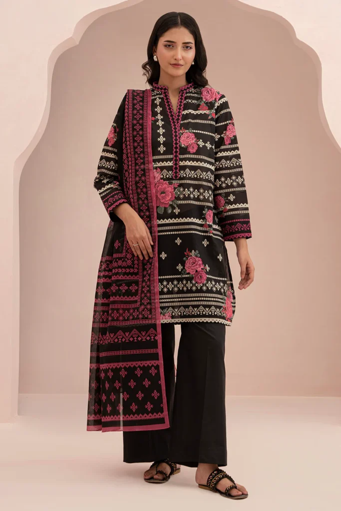 Pakistani Unstitched Luxe Printed Lawn 3PC Suit for Women IR-ZLLB3