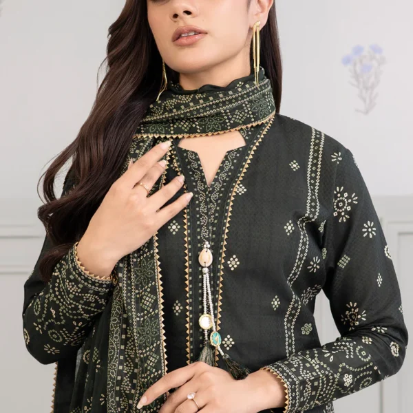 Pakistani Unstitched Luxury Printed Lawn 3PC Suit for Women IR-ZLDG3