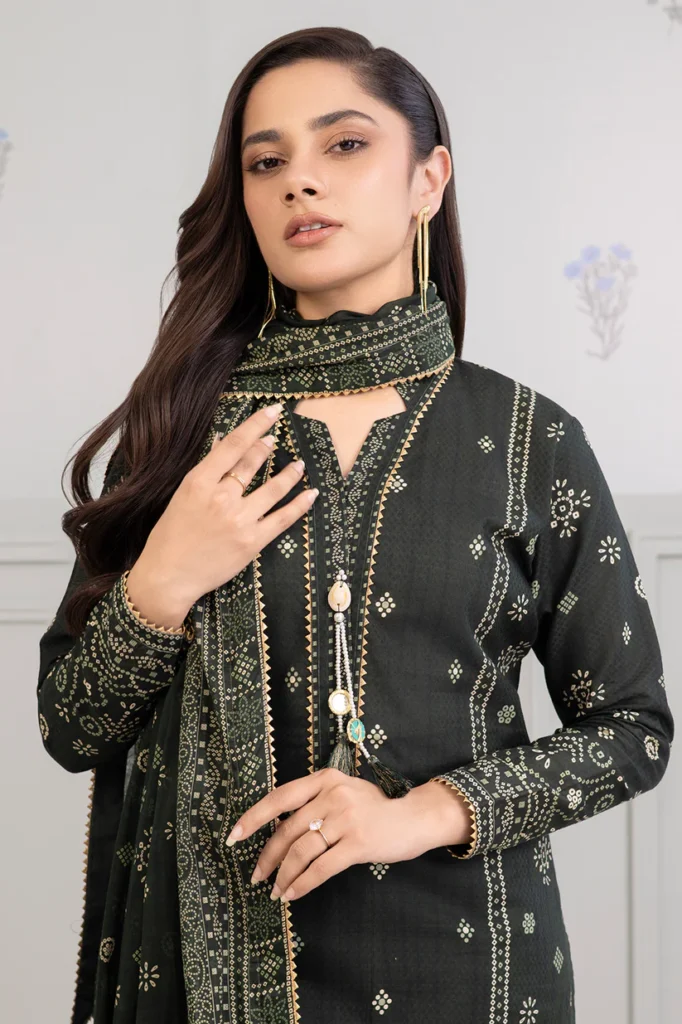 Pakistani Unstitched Luxury Printed Lawn 3PC Suit for Women IR-ZLDG3