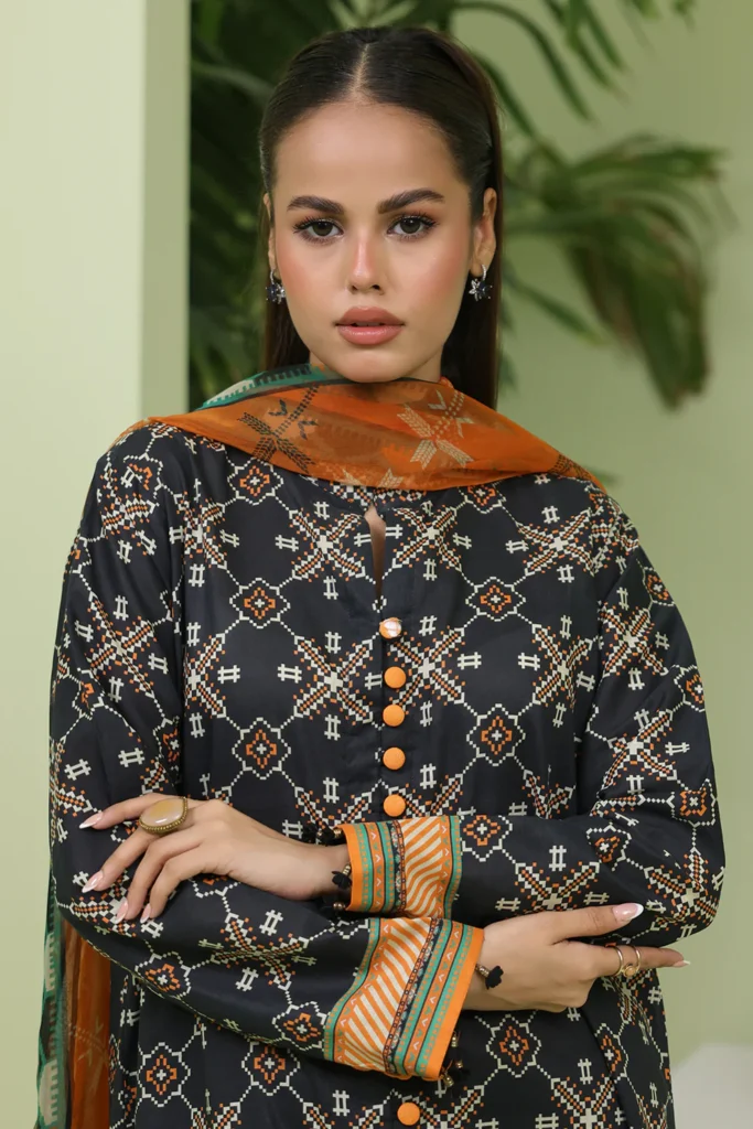 Pakistani Unstitched Printed Lawn 3PC Suit for Women IR-ZLBL3