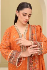 Unstitched Pakistani Embroidered 3PC Suit for Women IR-ZLOR3
