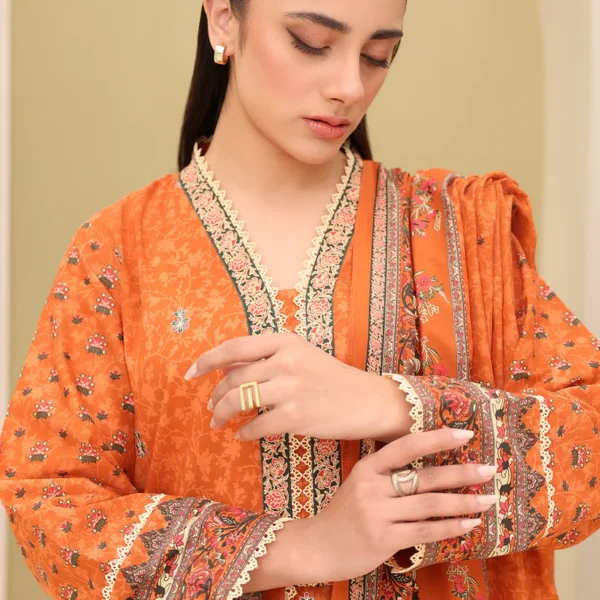 Unstitched Pakistani Embroidered 3PC Suit for Women IR-ZLOR3
