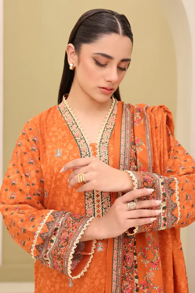 Unstitched Pakistani Embroidered 3PC Suit for Women IR-ZLOR3