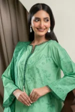 Unstitched Pakistani Traditional Lawn 3PC Suit For Women IR-ZLMT3