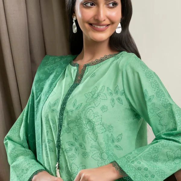 Unstitched Pakistani Traditional Lawn 3PC Suit For Women IR-ZLMT3