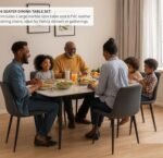 Grey Marble 6-Seater Dining Set – Sintered Stone Table with Elegant Chairs for Home IB-GMD6S
