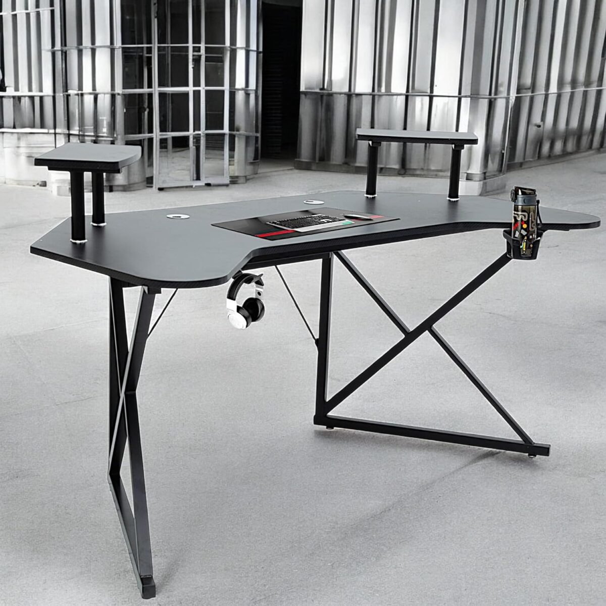 L-Shaped Gaming & Office Desk – Ergonomic Computer Table with Steel Frame IB-GDLS8