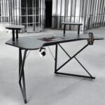 L-Shaped Gaming & Office Desk – Ergonomic Computer Table with Steel Frame IB-GDLS8