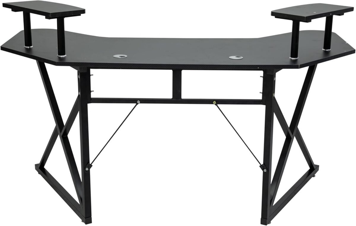 L-Shaped Gaming & Office Desk – Ergonomic Computer Table with Steel Frame IB-GDLS8