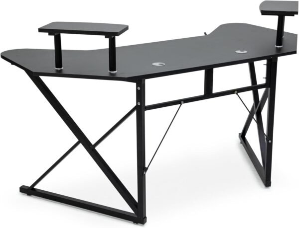 L-Shaped Gaming & Office Desk – Ergonomic Computer Table with Steel Frame IB-GDLS8