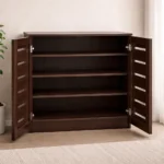 2 Door Wooden Shoe Cabinet – Modern Shoe Storage Cabinet - Image 3